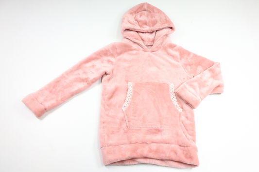 Huvtröja i fleece från Okänt - Storlek 110/116 - Rosa