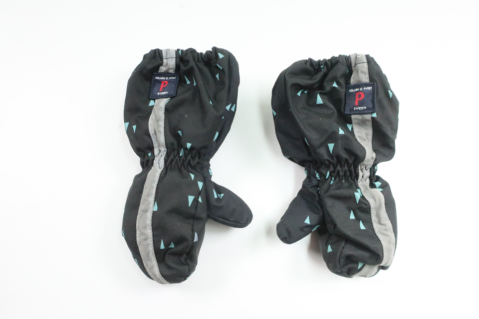 Fleecefodrade vantar från Polarn o. Pyret - Storlek 86/92 - Svart