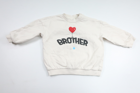 Sweatshirt Brother from H&M - Size 86 - White