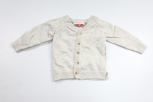 Stickad kofta från Petter & Kajsa - Storlek 68 - Grå