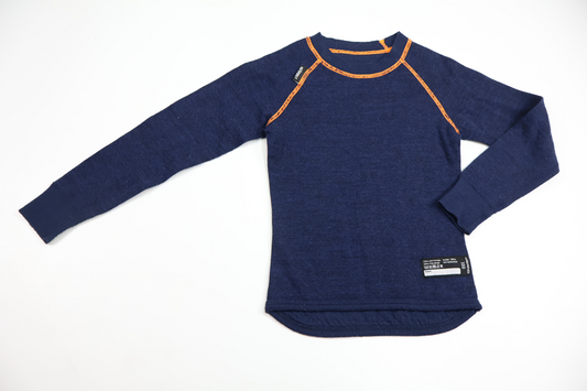 Underställströja i 70% merinoull från Lindberg - Storlek 100 - Marinblå