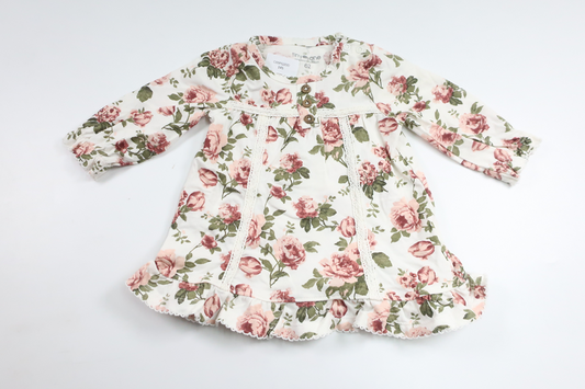 Blommig klänning från Tiny One - Storlek 62 - Vit