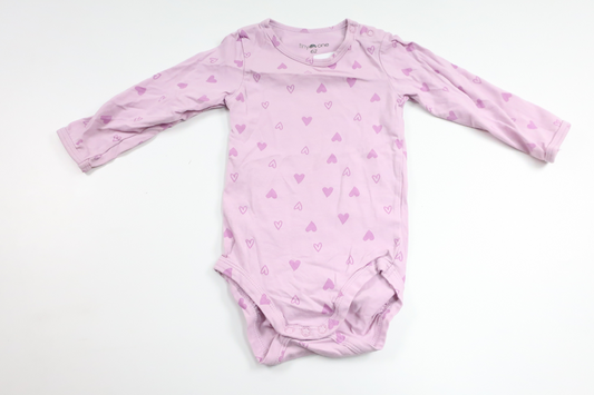 Body med hjärtan från Tiny One - Storlek 62 - Lila