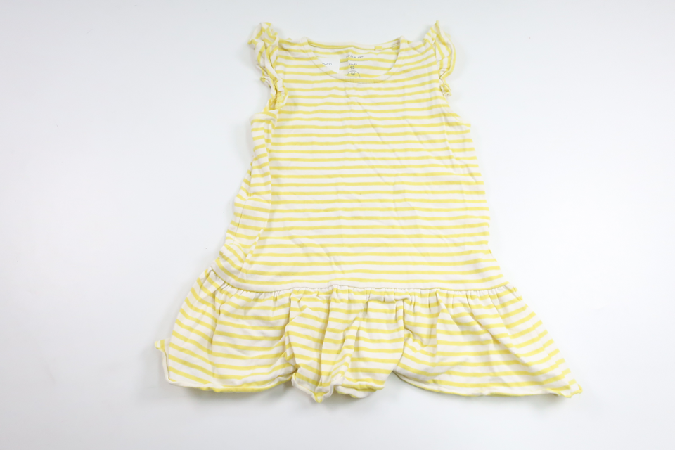 Randig klänning från Name It - Storlek 92 - Gul