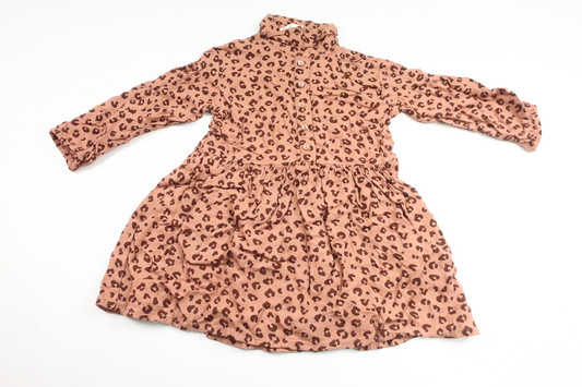 Leopardmönstrad klänning från H&M - Storlek 92 - Brun