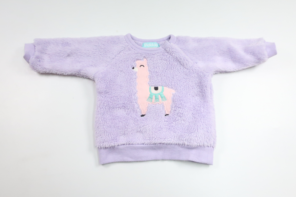 Fleecetröja med llama från Pekkle - Storlek 62/68 - Lila