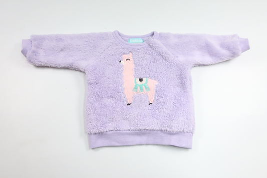 Fleecetröja med llama från Pekkle - Storlek 62/68 - Lila
