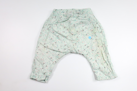 Fodrade blommiga byxor från H&M - Storlek 68 - Blå