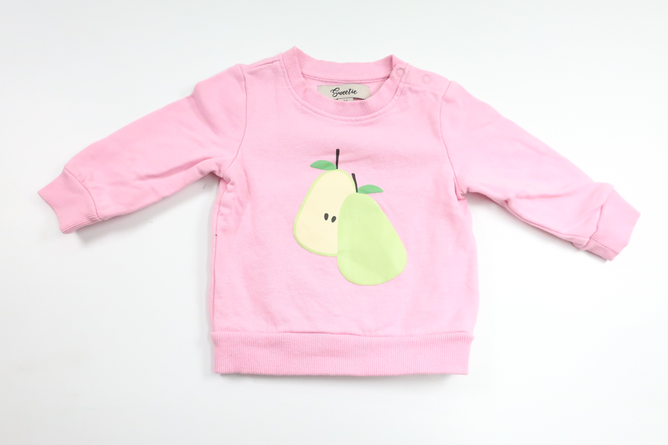 Sweatshirt med päron från Sweetie - Storlek 68 - Rosa
