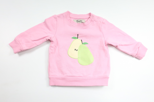 Sweatshirt med päron från Sweetie - Storlek 68 - Rosa