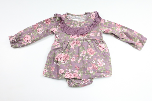 Blommig klänning från Tiny One - Storlek 68 - Lila