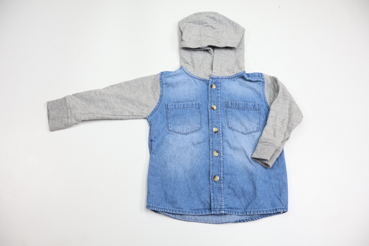 Skjorta med luva från Cubus - Storlek 74 - Denim