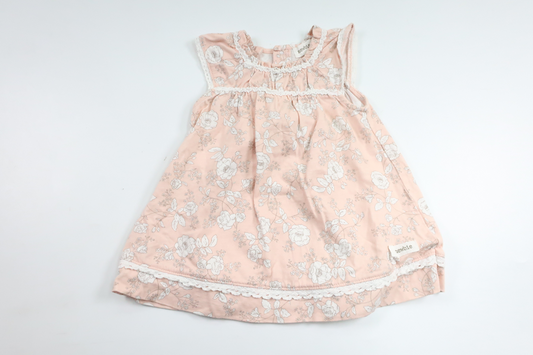 Blommig klänning från Newbie - Storlek 62 - Rosa