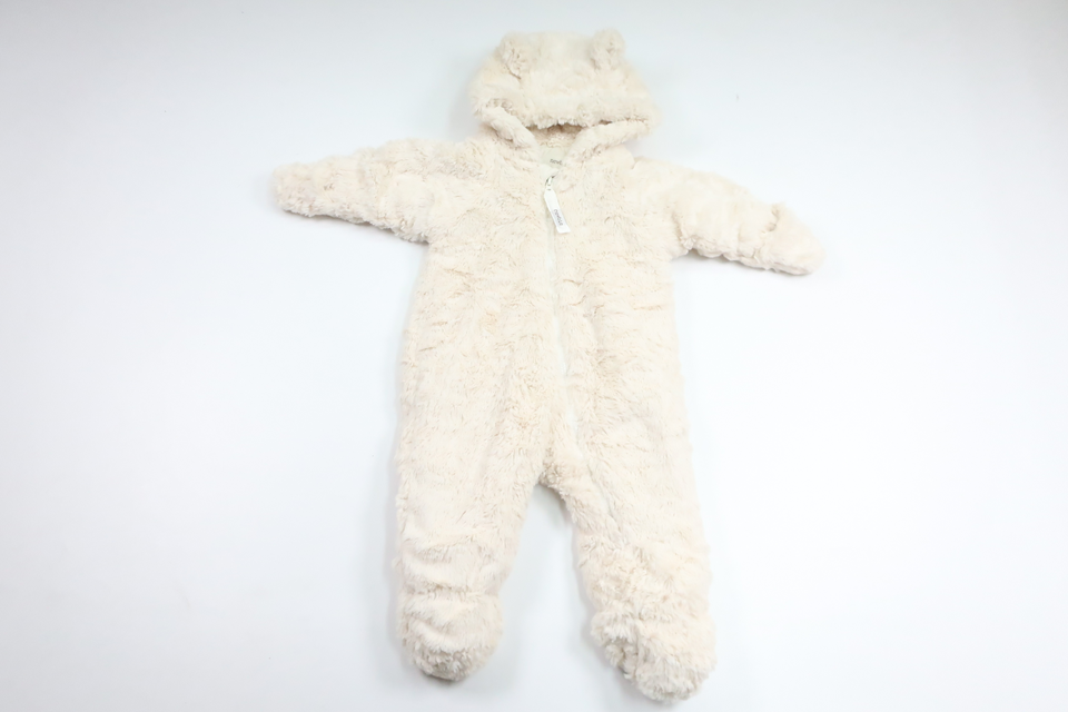 Fleece overall in plush from Newbie - Size 56 - Off-white