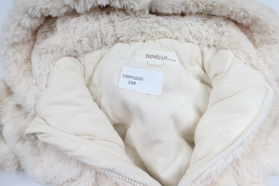 Fleece overall in plush from Newbie - Size 56 - Off-white