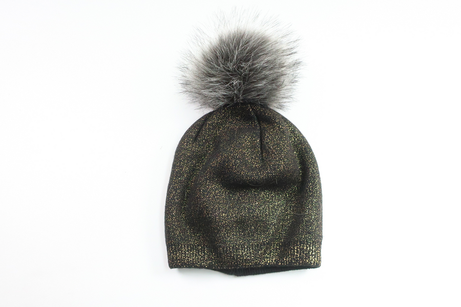 Mössa med tofs från Okänt - Storlek 98/104 - Svart