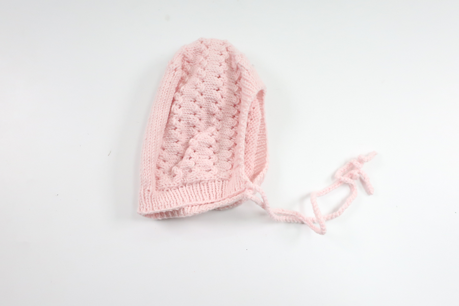 Stickad mössa från Hemstickat - Storlek 50/56 - Rosa