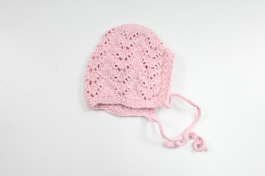 Stickad mössa från Hemstickat - Storlek 50/56 - Rosa