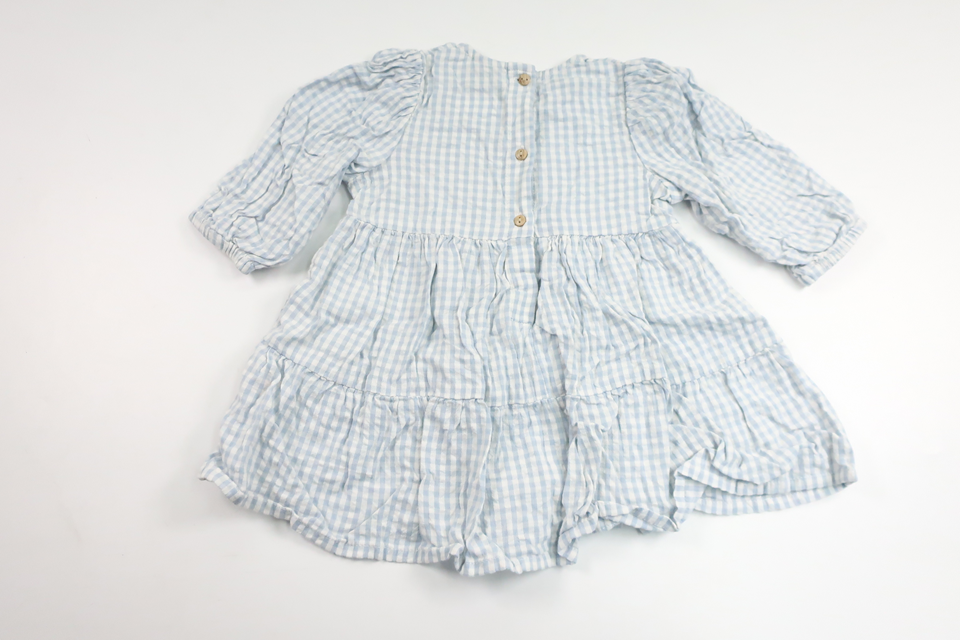 Rutig klänning från Lindex - Storlek 74 - Blå