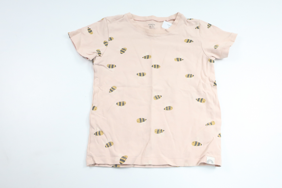 T-shirt med bin från Lindex - Storlek 98 - Rosa