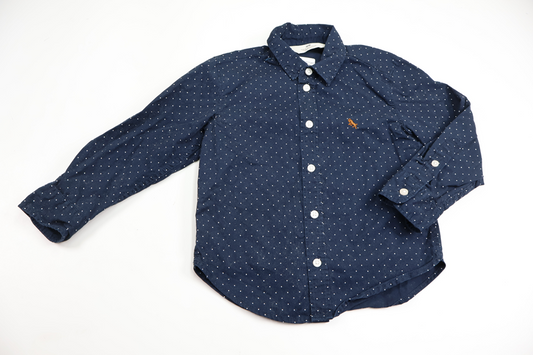 Prickig skjorta från H&M - Storlek 98 - Marinblå
