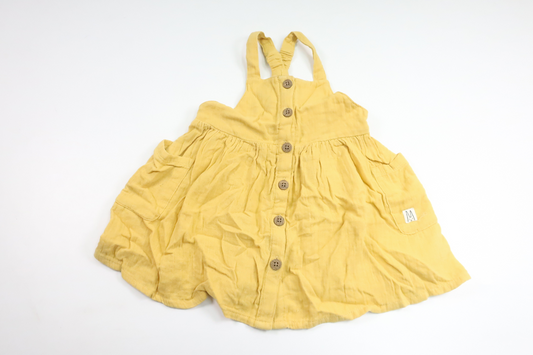 Hängselklänning från Lindex - Storlek 80 - Gul