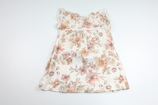 Blommig klänning från Newbie - Storlek 86 - Beige