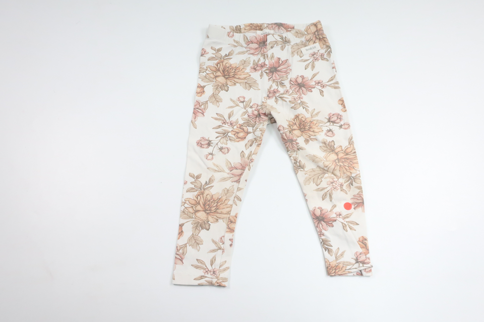 Blommig leggings från Newbie - Storlek 86 - Beige