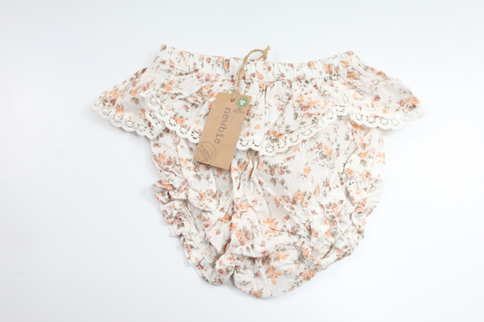 Blöjtrosa med volang från Newbie - Storlek 62 - Beige