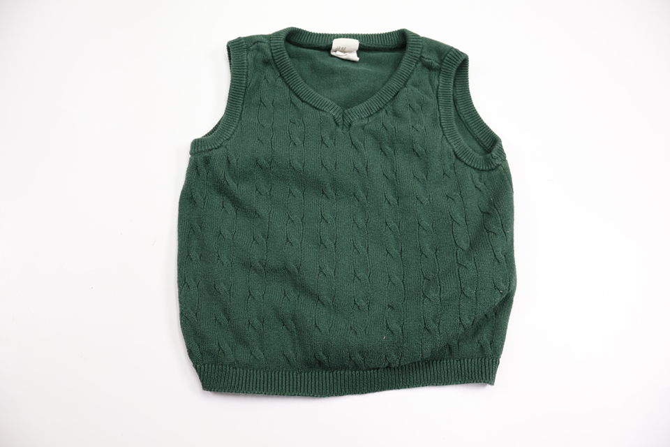 Stickad väst från H&M - Storlek 80 - Grön