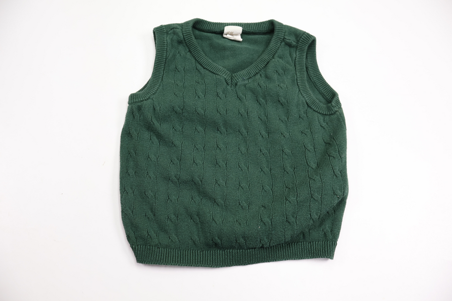 Stickad väst från H&M - Storlek 80 - Grön