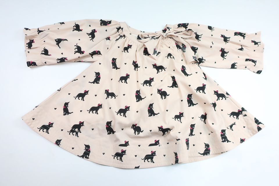 Klänning med svarta katter från How to Kiss a Frog - Storlek 86/92 - Rosa