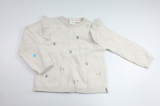 Stickad tröja från Zara - Storlek 98 - Vit
