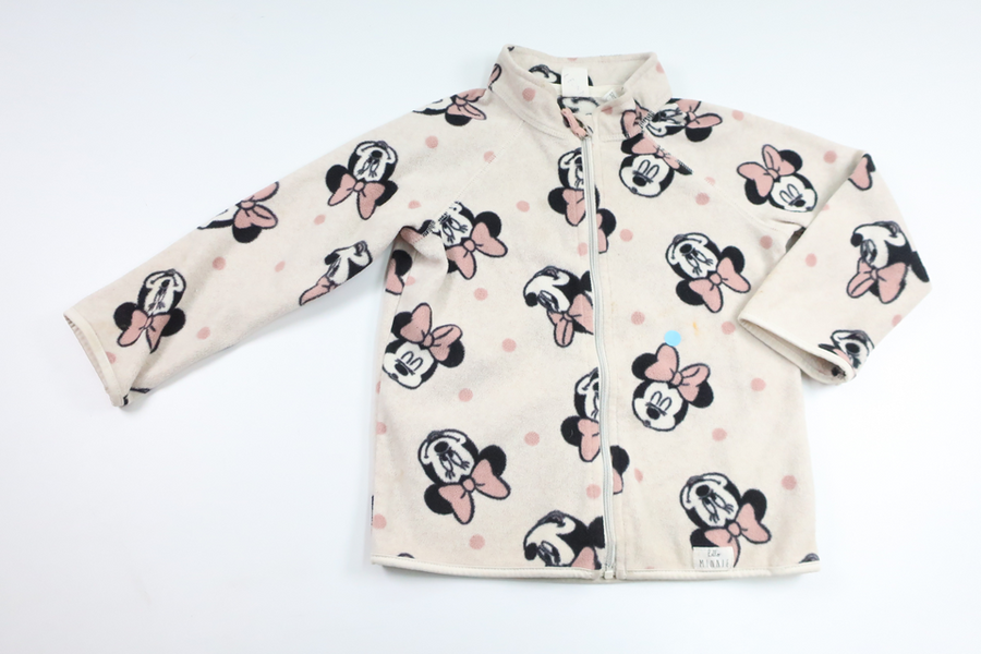 Fleecejacka med Mimmi från H&M - Storlek 98 - Benvit