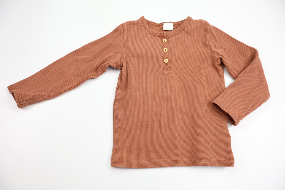 Ribbad tröja från H&M - Storlek 86 - Brun