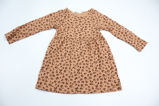 Leopardmönstrad klänning från H&M - Storlek 92 - Beige