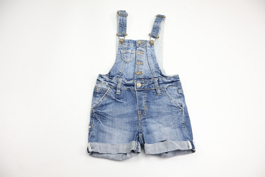 Hängselshorts i jeans från Lindex - Storlek 86/92 - Denim