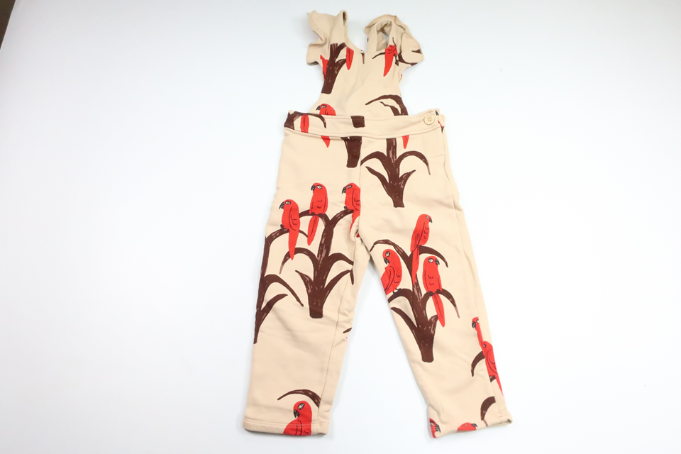 Jumpsuit med fåglar från Mini Rodini - Storlek 92/98 - Beige