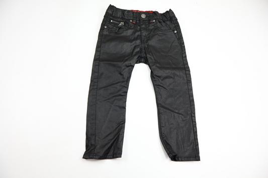 Byxor i skinnimitation från H&M - Storlek 98 - Svart