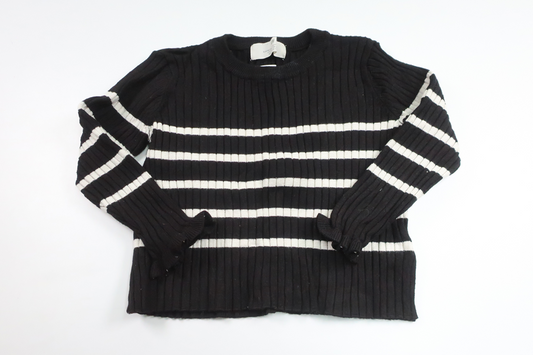 Ribbad tröja från H&M - Storlek 98/104 - Svart