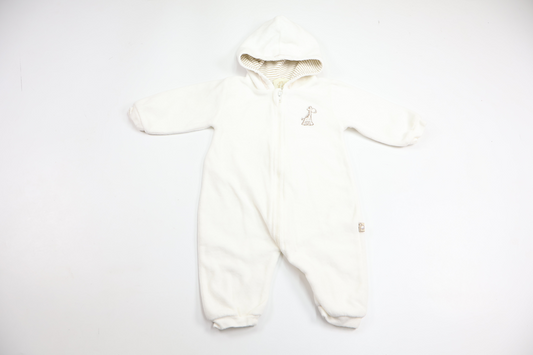 Fleeceoverall från Basic U - Storlek 62 - Vit