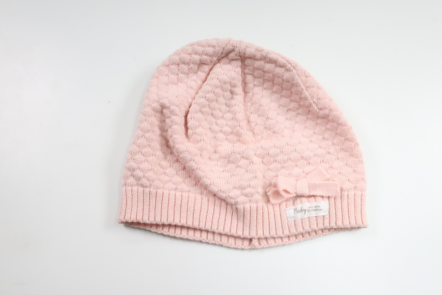Stickad mössa från H&M - Storlek 74/80 - Rosa