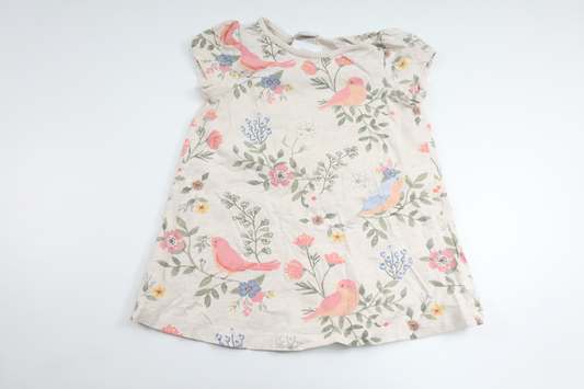 Blommig klänning från Lindex - Storlek 92 - Benvit