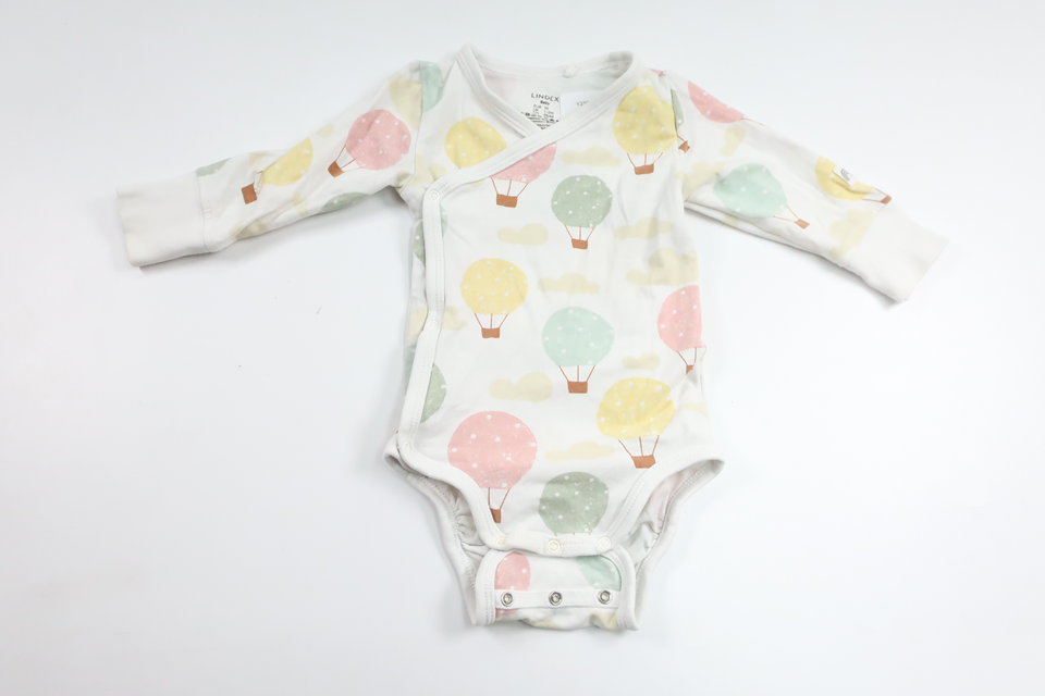 Wrap bodysuit with balloons from Lindex - Size 56 - White