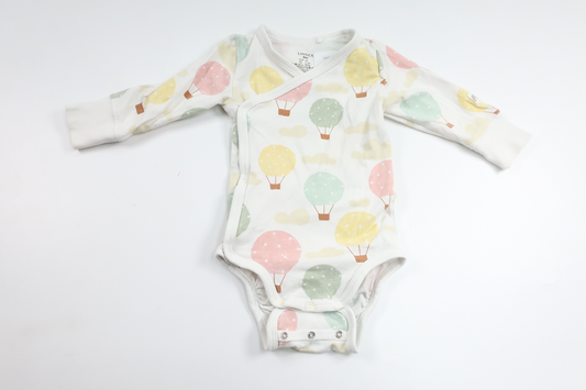 Omlottbody med luftballonger från Lindex - Storlek 56 - Vit