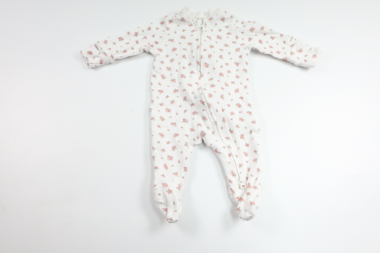 Blommig pyjamas från Newbie - Storlek 50 - Vit