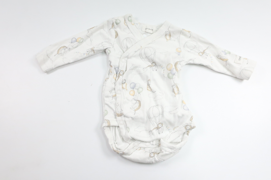 Omlottbody med luftballonger från Newbie - Storlek 56 - Vit