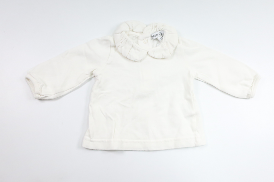 Tröja med krage från Primigino - Storlek 50/56 - Vit