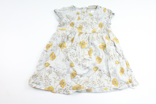 Blommig klänning från Next - Storlek 92 - Grå