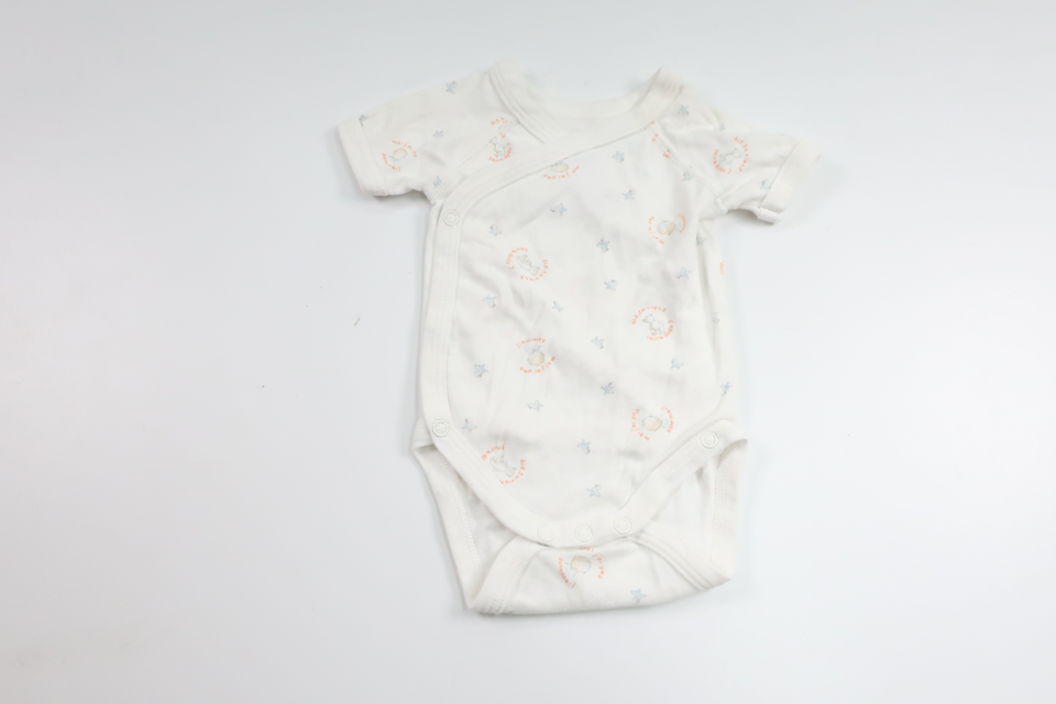 Omlottbody från Petit Bateau - Storlek 50/56 - Vit